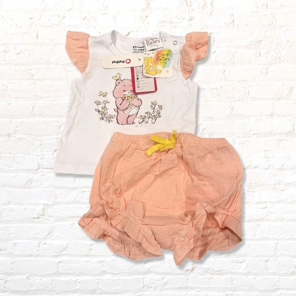 Care Bears Baby Girls Cheer Bear Tee and Bloomer Set - 6-9 / 12-18 months NWT